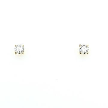 Juwelier Vanquaethem - Oorringen - Goud 18 karaat - Zirconium