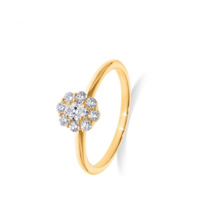 Juwelier Vanquaethem Ring - Goud 18 karaat - Briljant