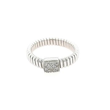 Juwelier Vanquaethem Ring - Goud 18 karaat - Briljant