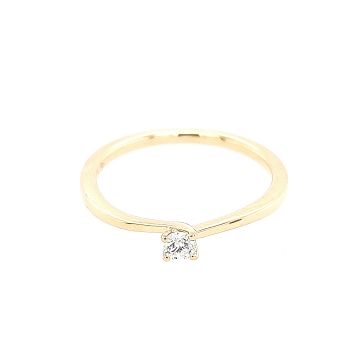 Juwelier Vanquaethem - Verlovingsring - Goud 18 karaat - Briljant